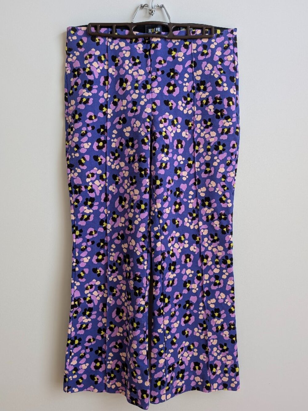 Maeve Anthropologie The Margot Medium thick stretch cropped purple ankle pants